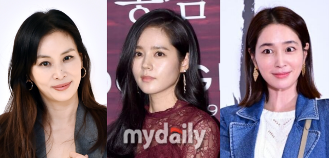 배우 고소영(왼쪽부터), 한가인, 이민정. / 마이데일리 DB