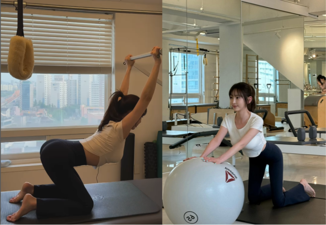 배우 강예원이 필라테스를 하는 모습을 공개했다. / 강예원 인스타그램 캡처