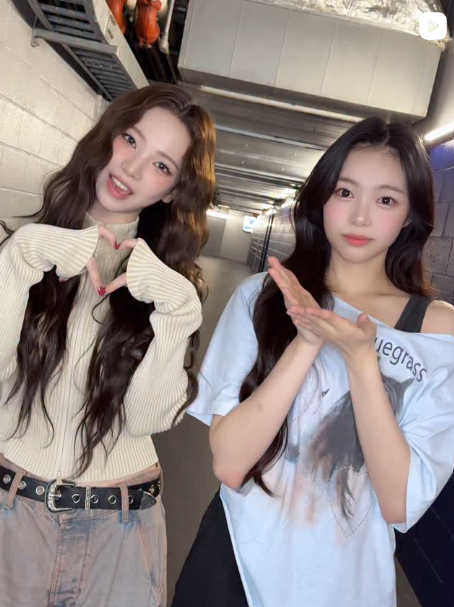 에스파 카리나, 하츠투하츠 이안. / 하츠투하츠 공식 인스타그램