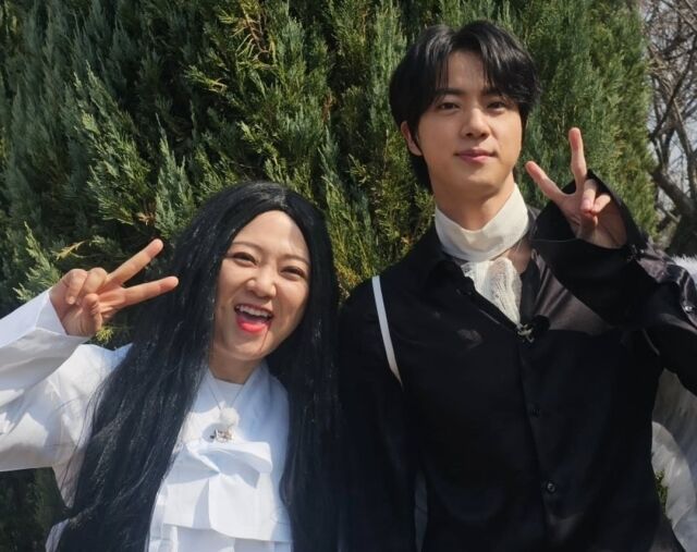 방송인 김숙, 방탄소년단 진. / 김숙 인스타그램 캡처