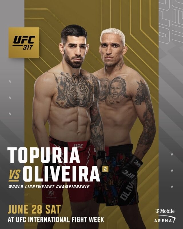 UFC 317 메인이벤트 포스터. /UFC 제공