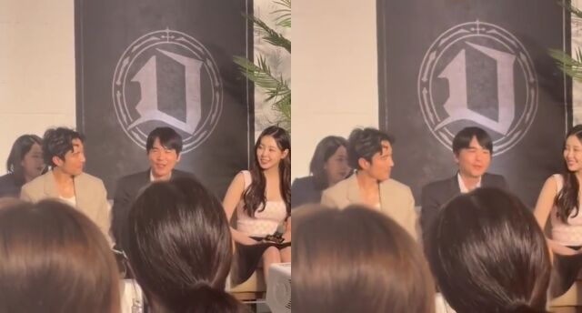 '데블스 플랜' 시즌2 팬 이벤트 현장에 참석한 저스틴 H. 민(왼쪽)과 이세돌의 모습. / 온라인 커뮤니티