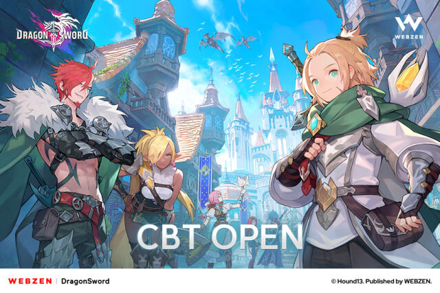 웹젠이 오픈월드 액션RPG(역할수행게임) 신작 <드래곤소드>의 비공개 테스트(CBT)를 시작했다. /웹젠