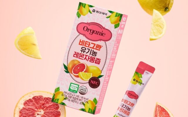 동아제약이 비타민C 전문 브랜드 비타그란의 신제품 ‘비타그란 유기농 레몬자몽즙’을 출시했다. /동아제약