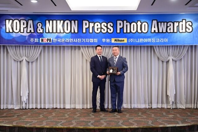 포토제닉 부문 수상한 마이데일리 곽경훈 기자./한국온라인사진기자협회