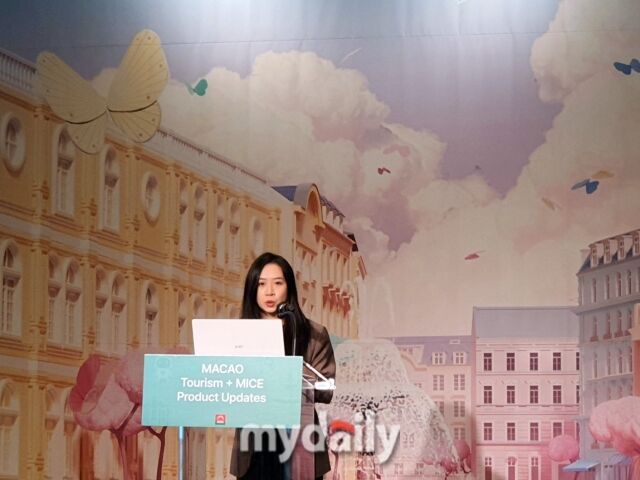 베빌리 차이 헝친 경제개발국 관광마이스통상부 담당자가 마카오에서 차로 5분 거리인 헝친 지역의 관광 매력을 소개하고 있다. /방금숙 기자