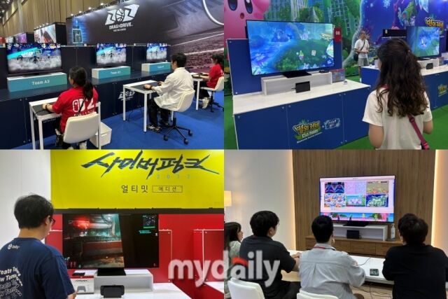31일 일산 킨텍스에서 열린 ‘닌텐도 스위치 2 체험회’에서 방문객들이 게임을 체험하고 있다. /박성규 기자