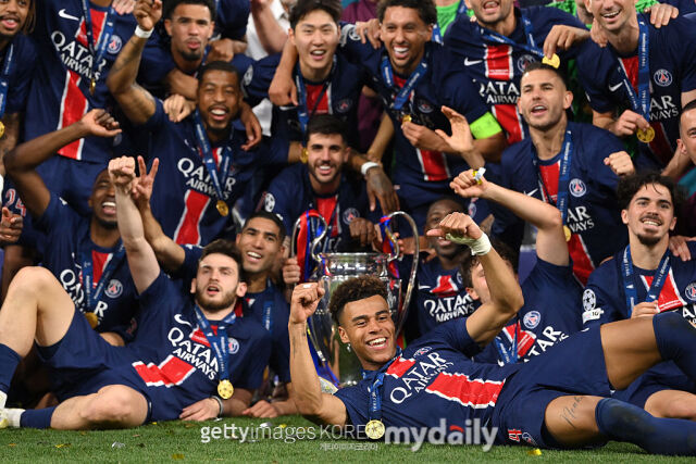 UEFA 챔피언스리그 우승을 차지한 파리 생제르맹 FC. /게티이미지코리아