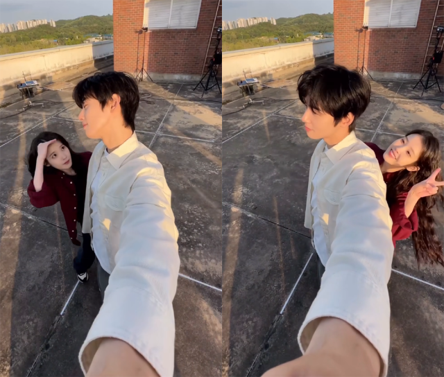 아이유와 차은우./이담 엔터테인먼트 공식 계정
