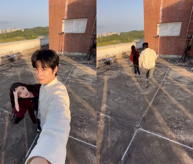 아이유와 차은우./이담 엔터테인먼트 공식 계정